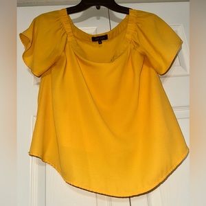 Yellow Off-Shoulder Blouse!